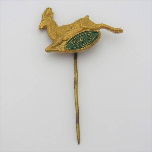 1963 Springbok Rugby tour stick pin badge