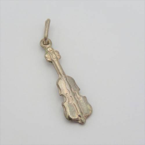 Vintage sterling silver Cello pendant charm - Weighs 1,1 grams