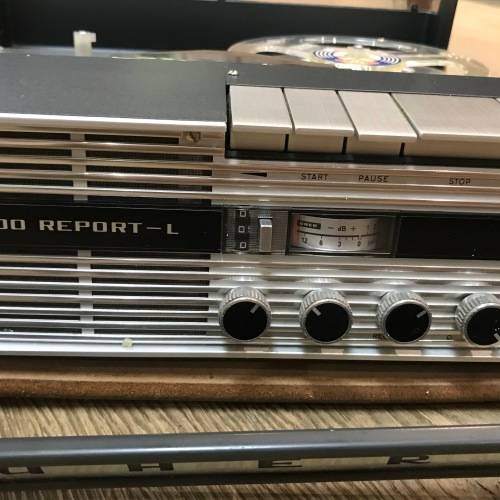 Vintage LIHER 4000 Report - L portable reel to reel player with mic - not working