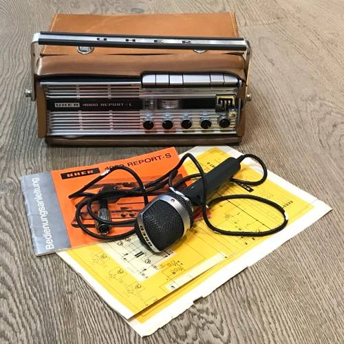 Vintage LIHER 4000 Report - L portable reel to reel player with mic - not working