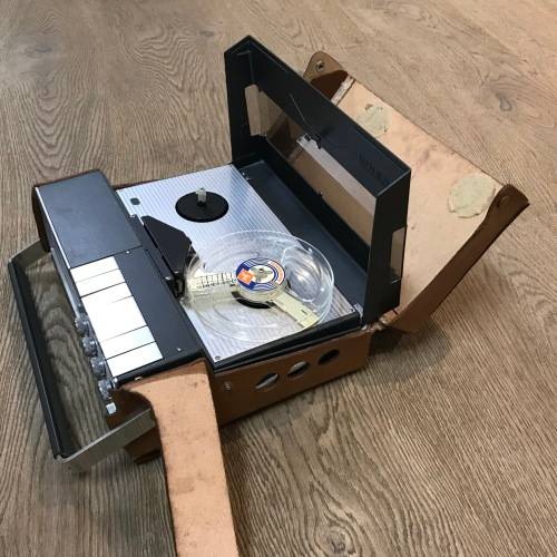 Vintage LIHER 4000 Report - L portable reel to reel player with mic - not working