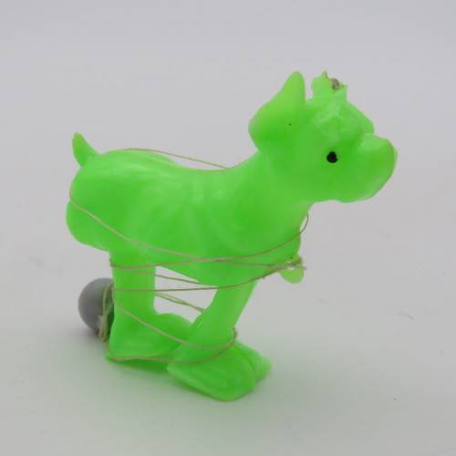 Vintage hand plastic walking dog toy
