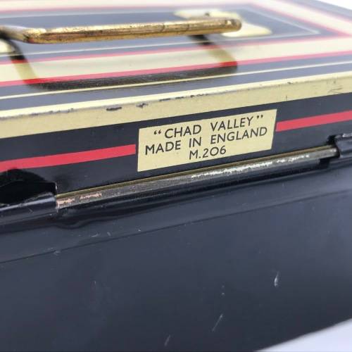 Vintage savings money box with key