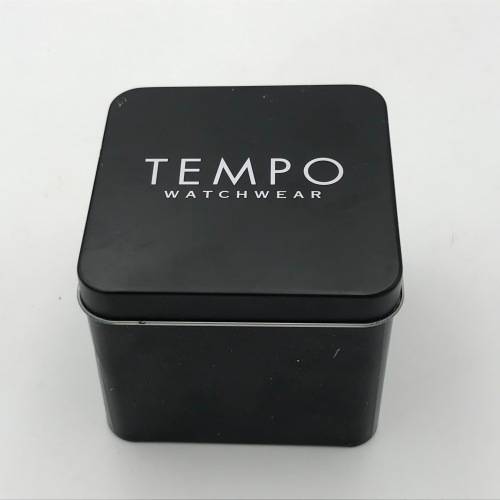 Tempo Quartz mens watch with blue dial - working