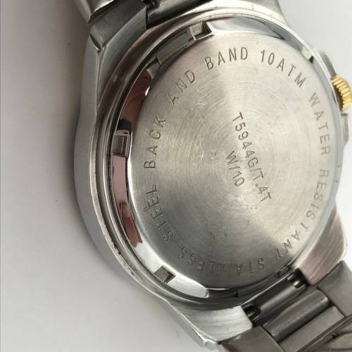 Tempo Quartz mens watch with blue dial - working