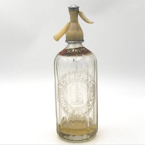 Vintage Schweppes Soda water glass bottle dispenser