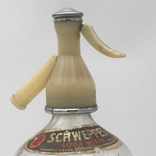 Vintage Schweppes Soda water glass bottle dispenser