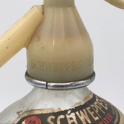 Vintage Schweppes Soda water glass bottle dispenser