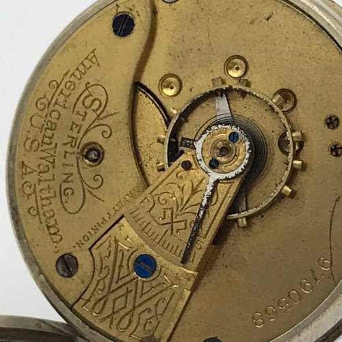 Antique American Waltham pocket watch for spares - not working