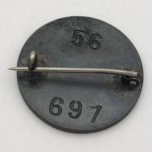 SAWAS - SA Womans Auxiliary Service badge #56/697