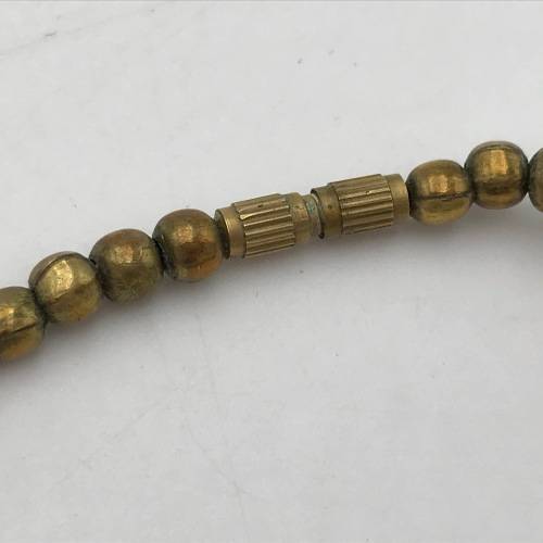 Copper beads costume jewellery necklace - 41cm