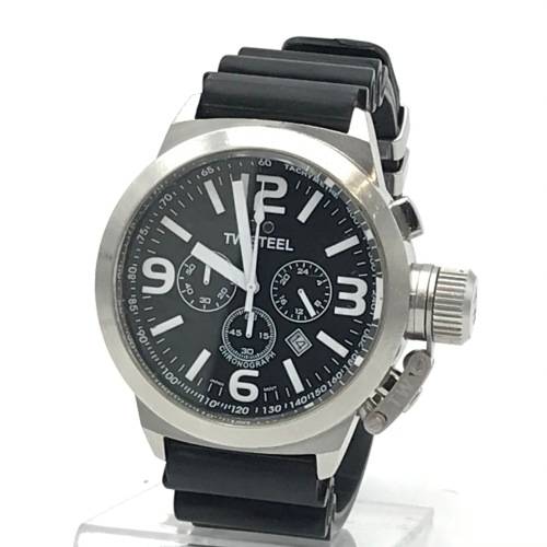 TW Steel Quartz Chronograph mens watch - working - fine scratch on glass