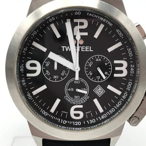 TW Steel Quartz Chronograph mens watch - working - fine scratch on glass