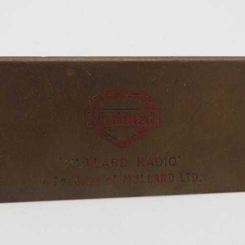 Mullard Radio L. Wilson name plate