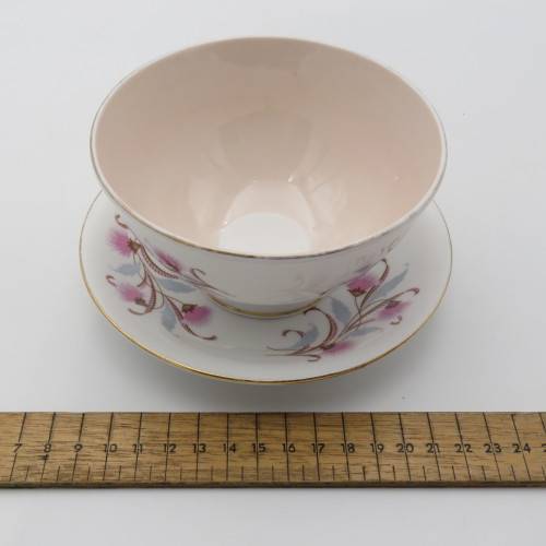 Royal Standard tea set - 4 trios, cake plate, sugar bowl, milk jug - 15 Pieces