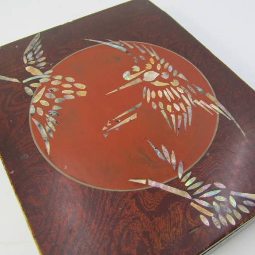 Vintage Japanese jewellery box with mother of pearl inlays