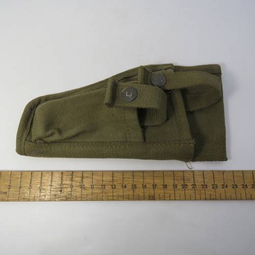 SADF green webbing gun holster - right hand side