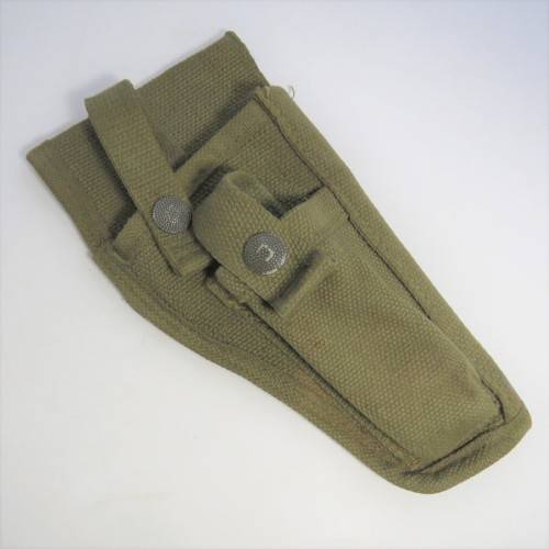 SADF green webbing gun holster - right hand side