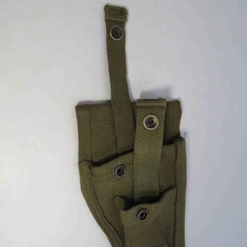SADF green webbing gun holster - right hand side