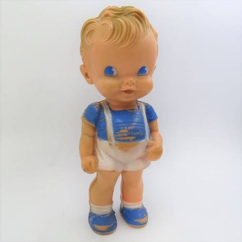 Vintage PML Rompy rubber toy doll - ear damaged