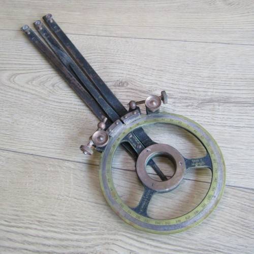 Antique Henry Hughes and Sons maritime naval station pointer in case
