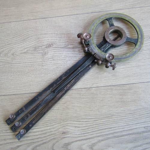 Antique Henry Hughes and Sons maritime naval station pointer in case