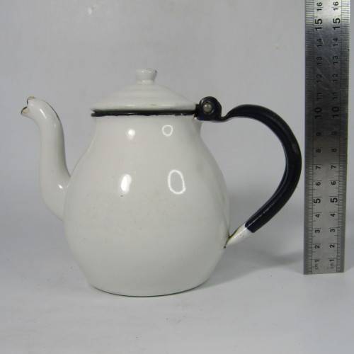 Vintage enamelled small teapot