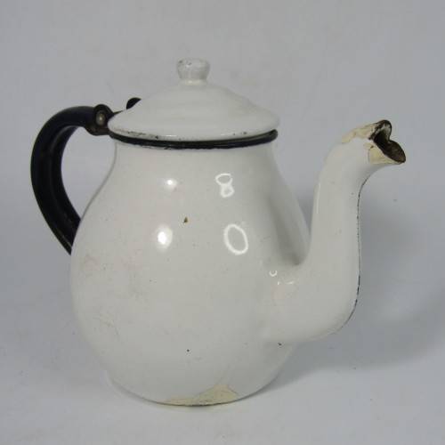 Vintage enamelled small teapot