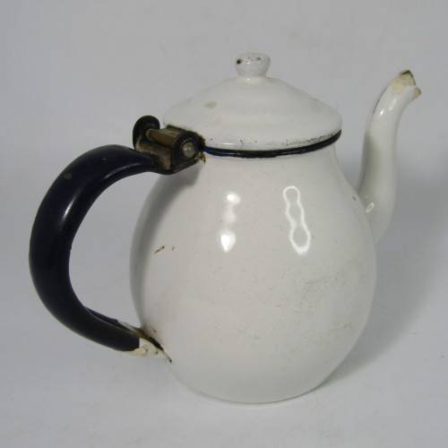 Vintage enamelled small teapot