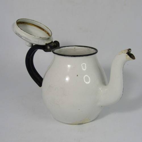 Vintage enamelled small teapot