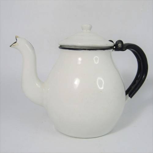 Vintage enamelled small teapot