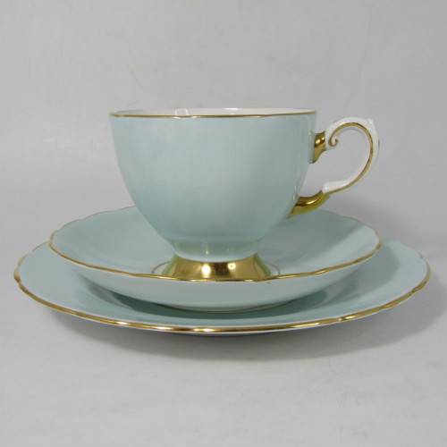 Vintage Light Blue Tuscan porcelain trio