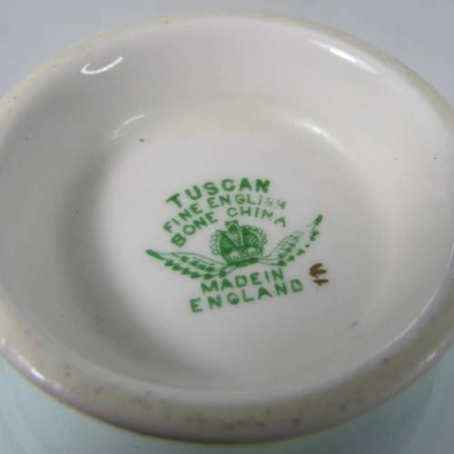Vintage Light Blue Tuscan porcelain trio