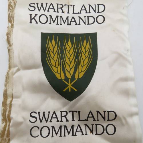 SADF Swartland Commando souvenir flag - damaged