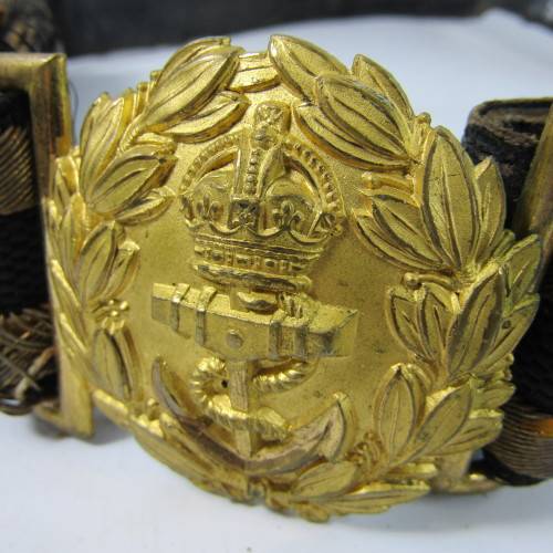 WW2 Royal Navy belt buckle - 105cm