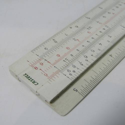 Vintage Faber Castel 67/87 slide ruler in holder