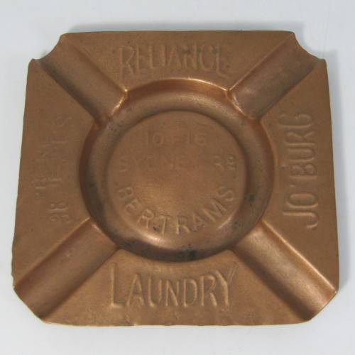 Vintage Jo`Burg advertising ashtray Reliance Laundry, Bertrams