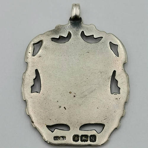 Sterling silver antique fob for pocket watch chain