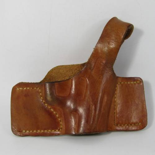 Vintage leather bikini gun holster for 9mm