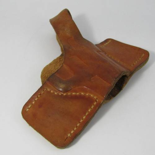 Vintage leather bikini gun holster for 9mm