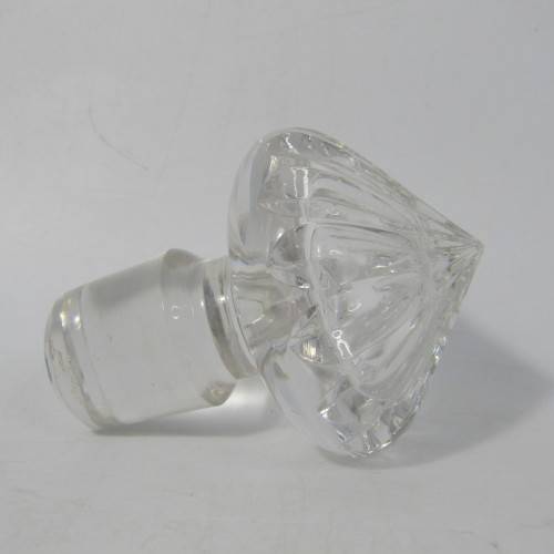 Beautiful vintage glass decanter with silver plated rim