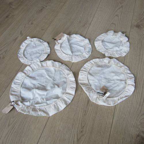 Lot of 5 food bowl covers - various sizes