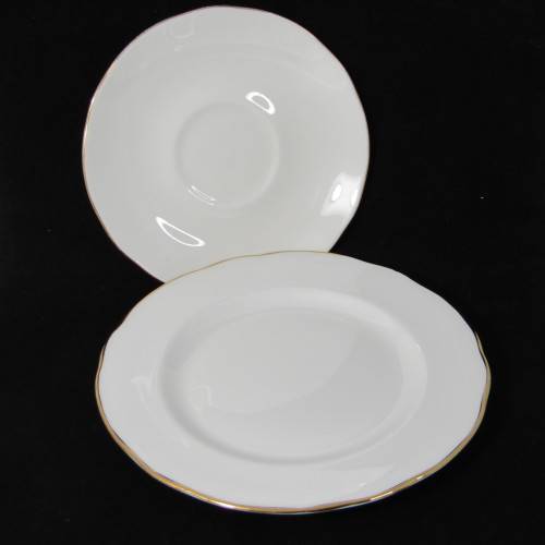 Duchess white and gold porcelain trio