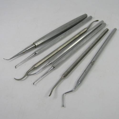 Lot of 7 different dentist tools