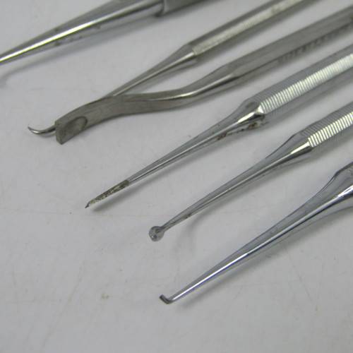Lot of 6 different dentist tools