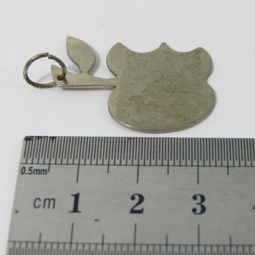 Sterling Silver bitten apple pendant - weighs 3,2g