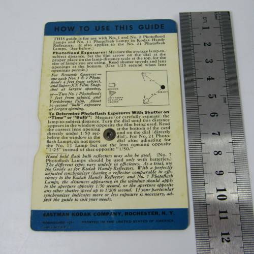 Kodak indoor exposure guide No. 1211
