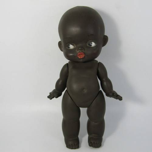 Pair of vintage African rubber dolls