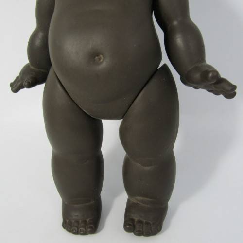Pair of vintage African rubber dolls