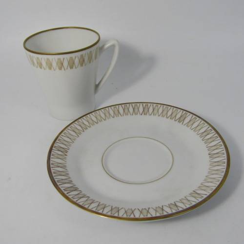 Vintage Karlskrona Sweden porcelain cup & saucer